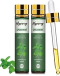 Hyppry 2 X 10Ml Spearmint Essential Oil, Pure Natural Spearmint Oil Essential Oi