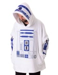 Star Wars White R2D2 Blanket Hoodie Unisex