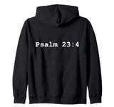 Christian faith holy bible verses typeset Psalm 23:4 Zip Hoodie