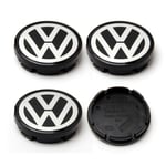 VW34 - 63MM 4-pack Centrumkåpor Volkswagen Silver one size