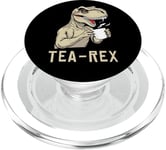 Funny Tea Rex Tee Dinosaur Design Tea Drinking Lover Graphic PopSockets PopGrip for MagSafe