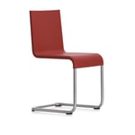 Vitra - .05 Chair, Non Stacking, Bright Red Shell, Stainless Steel Base, Felt Glides for Hard Floor - Ulkona käytettävät ruokailutuolit - Maarten Van Severen - Punainen - Metalli/Vaahto