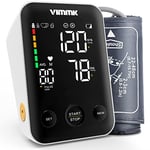 Blood Pressure Monitor CE Approved UK, Vimmk Upper Arm Blood Pressure Machines for Home Use Accurate BP Cuff LED Backlight Display Heart Rate Detection 2x120 Records, Cuff 22-40cm