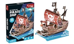 EXPLORA - Bateau Pirate - Puzzles 3D - 540013-22 Pièces - Niveau 2 - sans Colle Ni Ciseaux - Educatif - Jeu de Construction - Cadeau Enfant - Maquette - À Partir de 5 Ans