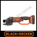 Black & Decker BCG720D13 18 Volt Angle Grinder + 2Ah Battery Charger & 3 Discs
