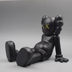 Kaws modellleksaker med sittande ställning PVC tecknad figur samlarobjekt docka bilinredning Black