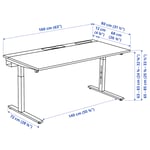 IKEA MITTZON skrivbord 160x80 cm