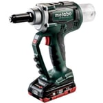 Metabo NP 18 LTX BL 5.0 Nitpistol med 2 st 4,0 Ah batterier och laddare