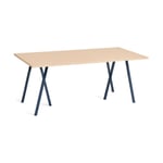 HAY Loop Stand incl. support ruokapöytä 87,5x180 cm Deep blue-clear lacq. oak