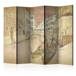 Paravent 5 Volets "Gondolas in Venice" 172x225cm