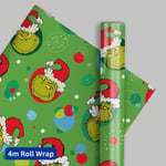 Christmas Wrapping Paper | The Grinch | 4m Roll Wrap | Kids Xmas Gift Wrap