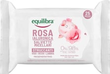 Equilibra_Rosa Regenerating Micellar Make-Up Remover Wipes Rose Makeup Remover Wipes With Hyaluronic Acid 25Pcs.