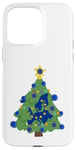 Coque pour iPhone 15 Pro Max Euro Bleu Jaune Europe Pull de Noël Famille Hommes Femmes