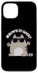 Coque pour iPhone 13 Jeu de mots amusant pour chats Meow's It Going