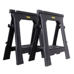 Stanley STST1-70713 Tréteau pliable Lot de 2 pièces, noir