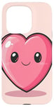 Coque pour iPhone 15 Pro Kawaii Coeur Cartoon Saint-Valentin