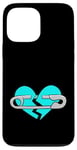 Coque pour iPhone 13 Pro Max Graphique de couleur turquoise Turquoise Healing In Progress