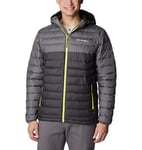 Columbia Men's Powder Lite Hooded Jacket Hooded Puffer Jacket, Shark x City Grey, Size S