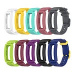 (10-Pack) Tencloud Replacement Straps Compatible with Fitbit Ace 2 Strap, Soft Silicone Flexible Wristbands Arm Band for Inspire 2/Inspire HR/Inspire/Ace 2 Activity Tracker (10 colours)