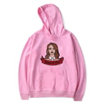 Social Star Singer Lana Del Rey Print Hoodie Harajuku Pullover Sweatshirt Streetwear Hip-Hop Fashion Student Teenager Couple Fan Gift Support Suit(2XS-3XL)