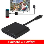 Nintendo Switch Adaptateur HDMI USB Type C vers 4K 1080 HDMI Convertisseur Cȃble pour Nintendo Switch / Macbook Pro / Samsung