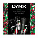 Lynx Africa Trio Gift Set for Men Bodyspray Antiperspirant Bodywash 225ml