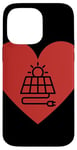 Coque pour iPhone 14 Pro Max Panneau Solaire En Forme De Coeur Symbole De L'amour