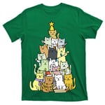 Rolig Julgran Katt T-shirt M