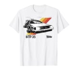 Back To The Future 35th Retro Stripe DeLorean T-Shirt