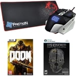 DRAGON WAR Bundle : Souris Warlord + Tapis de souris Speed Edition + Jeu PC Doom + Jeu PC Dishonored GOTY