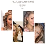 4pcs Heatless Curling Rod Heatless Reusable Soft Ribbon Hair Styling Rollers REL