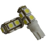 Adnauto - 2 Ampoules led T10 12V 1.9W Blanc