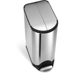 Simplehuman - Poubelle papillon à pédale 30L code h inox