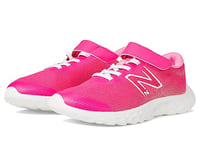 New Balance 520v8 Bungee Lace Sneaker, Pink, 2.5 UK