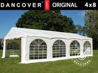 Partytelt Original 4x8m PVC, "Arched", Hvit