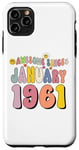 Coque pour iPhone 11 Pro Max Awesome Since January 1961 64 Years Old 64th Birthday