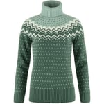 Fjällräven Övik Knit Roller Neck Women ulltröja Grön XL - Fri frakt