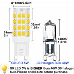 Lot de 10 Projecteur led, ampoule led G9, 5 w blanc chaud blanc froid, ampoules led à économie d'énergie, ampoule halogène de rechange, ac 220 v non