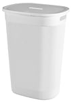 Keter Curver Filo Bathroom Laundry Basket, White, 55 Litre Capacity, 70% Recycled, 45 x 35 x 61H