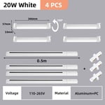 Ensemble complet d'éclairage sur rail pour la décoration intérieure,budgétaire à LED,lustre de magasin,lampe de chambre à coucher,plafonnier sur rail de ma - Type 20w White 4 piece-Cold White 6000K