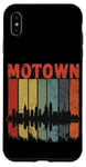 Coque pour iPhone XS Max Motown Vintage Inspired Detroit City Skyline 50s 60s 70s