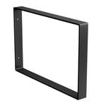 Amig - Support rectangulaire pour étagères industrielles | 211 x 311 x 30 mm | Acier | Couleur : Noir mat | Angle pour étagères | Équerres métalliques noires