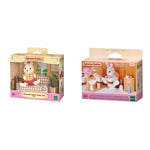 SYLVANIAN FAMILIES - Chocolat Père avec canapé & 5020 - Ensemble Toilettes - Mini-Poupée