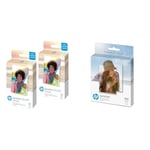 HP Sprocket 2,3 x 3,4 Premium Instant Zink, 100 Pack, 100 Feuilles & Sprocket 2x3 Premium Zink Sticky Back Photo Paper (100 Sheets)