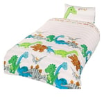 Rapport Home Dinosaur Duvet Cover Set Childrens Bedding, Natural, 135 x 200cm