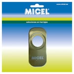 MICEL - 92617 - Enjoliveur de sécurité pour serrures de porte, anti-rayures, en acier inoxydable, couleur or, 165 x 74,40 x 5 mm