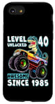 iPhone SE (2020) / 7 / 8 Level 40 Unlocked T Rex Monster Truck Dinosaur 40th Birthday Case