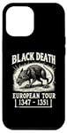 Coque pour iPhone 12 Pro Max Black Death European Tour Plague Rat Histoire médiévale