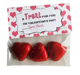 ❤️ Valentines Day Gift For Him Her Sweets Bag Foiled Red Chocolate Hearts Love