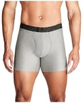 Under Armour Men's Multi-Pack Performance Tech Boxerjock Brief, 6" Inseam, All-Day Comfort & Soft Boxer, Steel Heather-Core 3 Pack, S (Pack of 3)